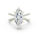 Gold Jewelry L36-25, Marquise center stone, Yellow Gold