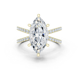 Gold Jewelry L36-25, Marquise center stone, Yellow Gold