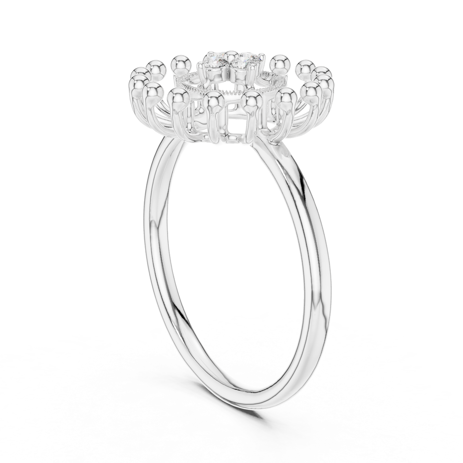 Gold Ring 12-10056@L, White Gold, view 1