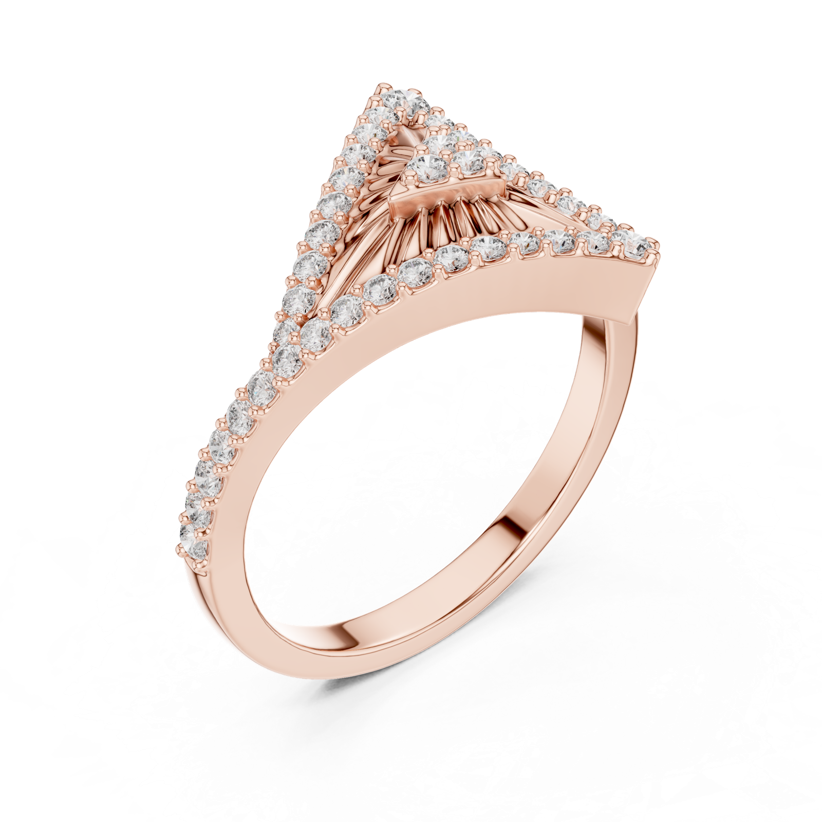 Gold Ring LR-01 (87), Rose Gold, view 2