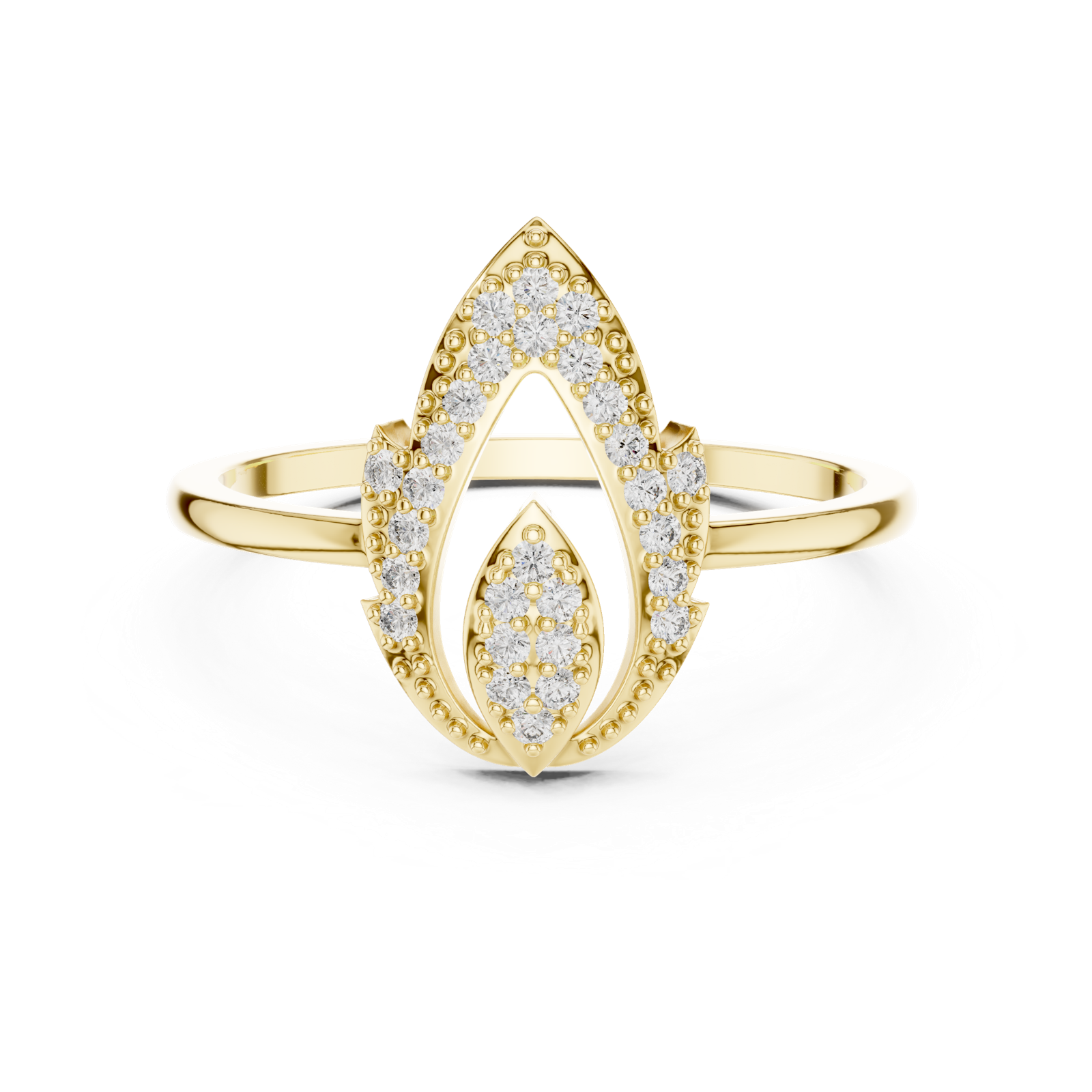 Gold Ring DR-6321, Yellow Gold