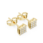 Gold Earrings 9-10099E, Yellow Gold, view 2