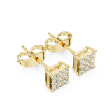 Gold Earrings 9-10099E, Yellow Gold, view 2