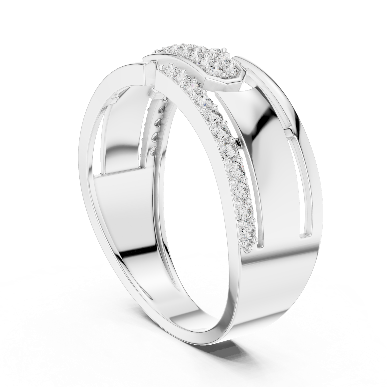 Gold Ring LR-01 (6), White Gold