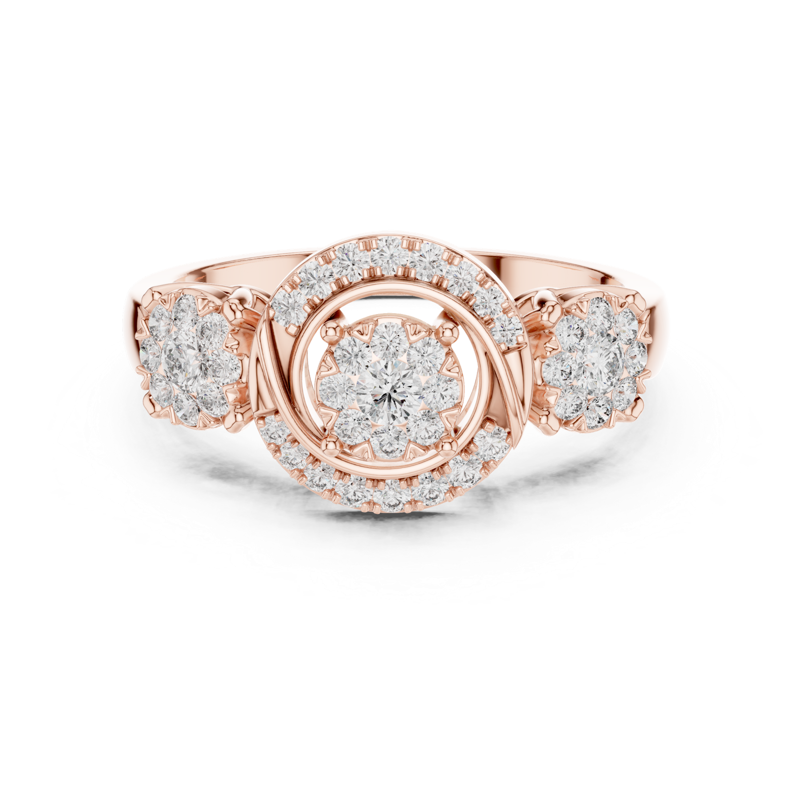 Gold Ring 19-120022L, Rose Gold, view 4