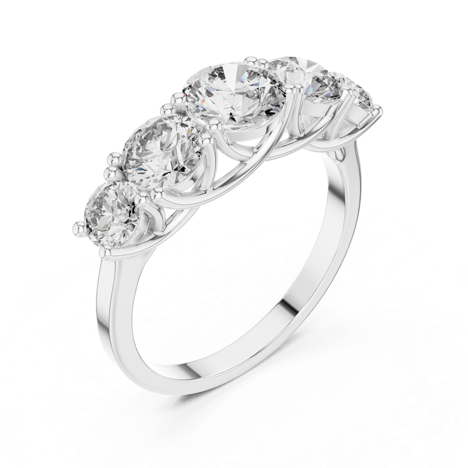 Gold Ring ALR-70, White Gold, view 2