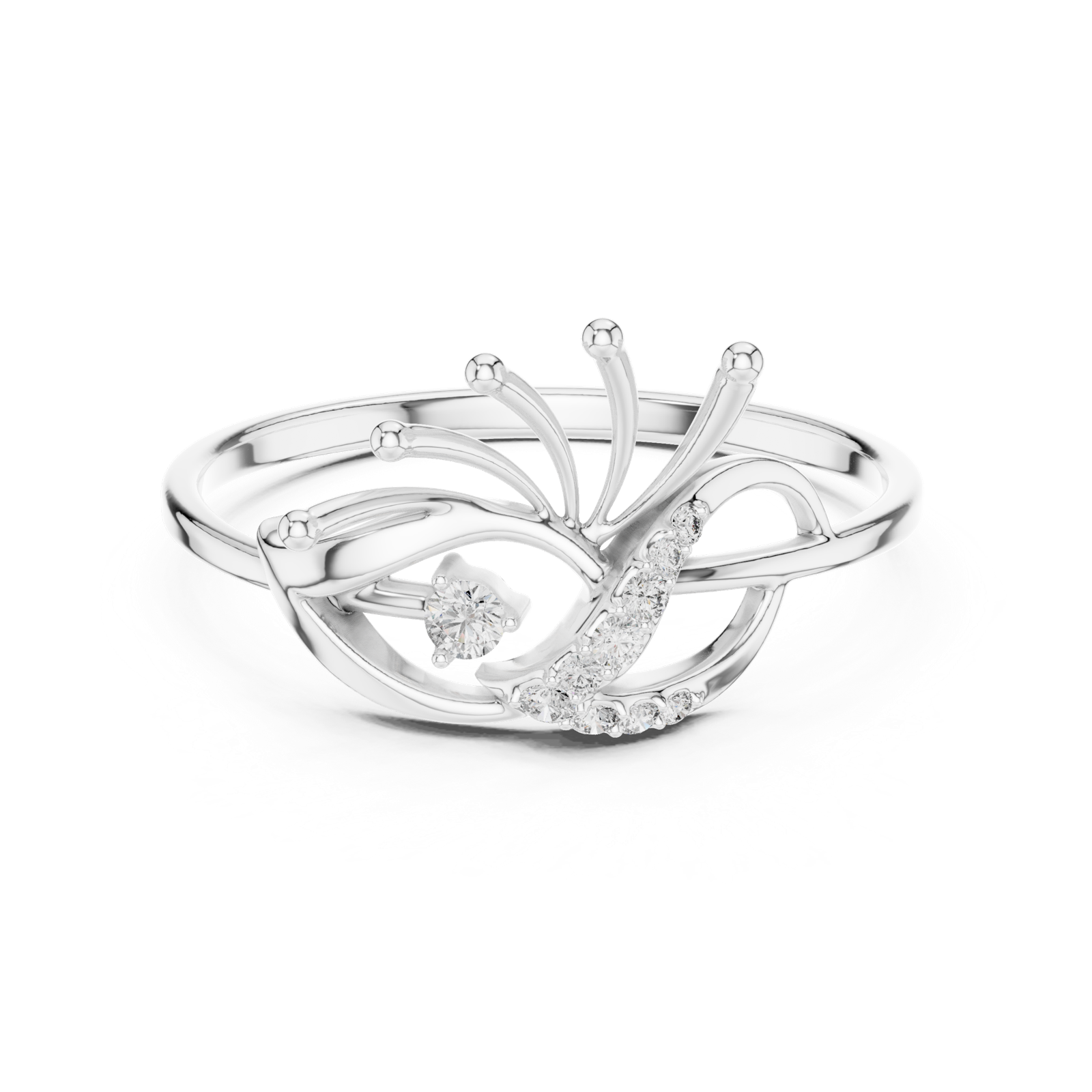 Gold Ring 1 (142), White Gold, view 4