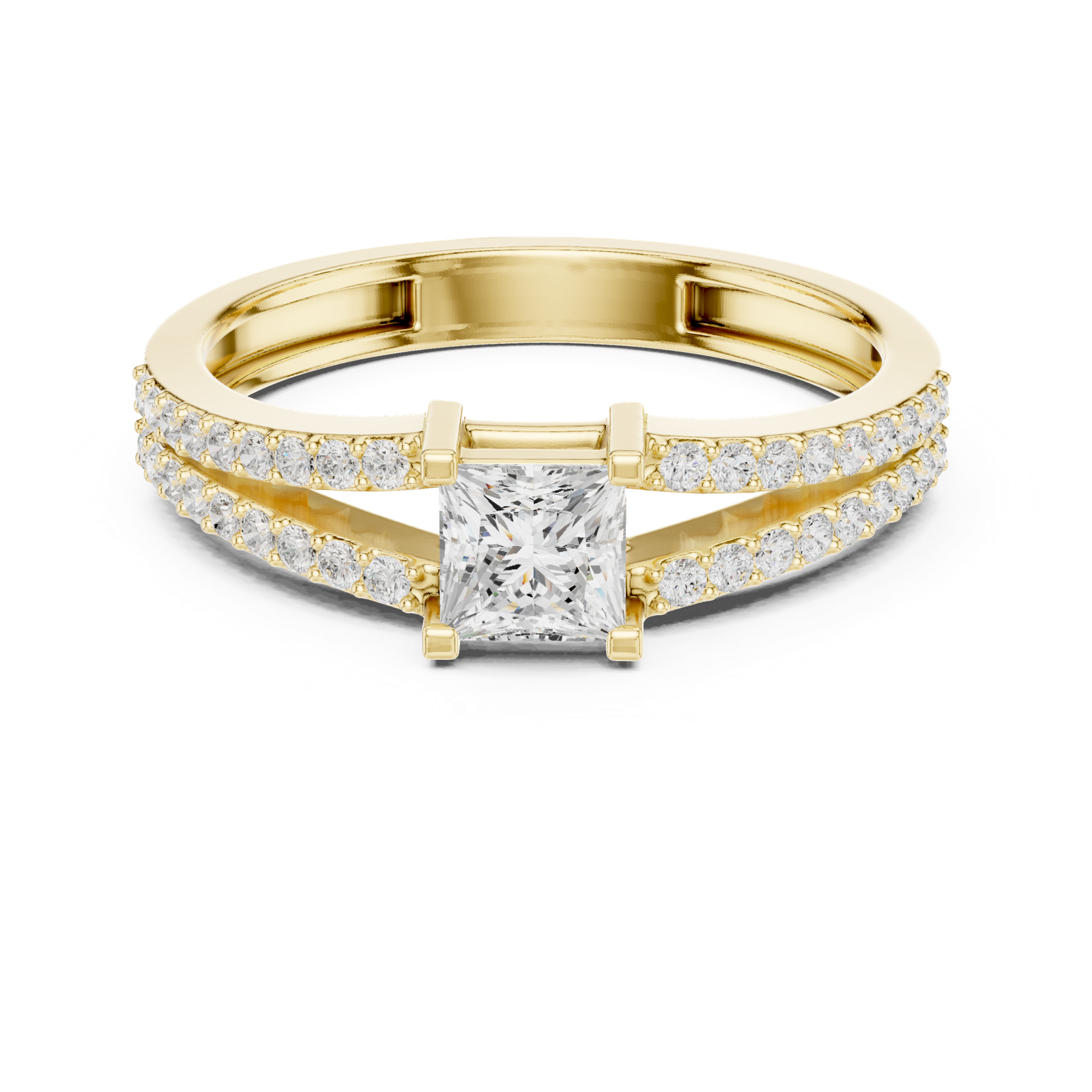 Gold Ring JER-64, Yellow Gold, view 4