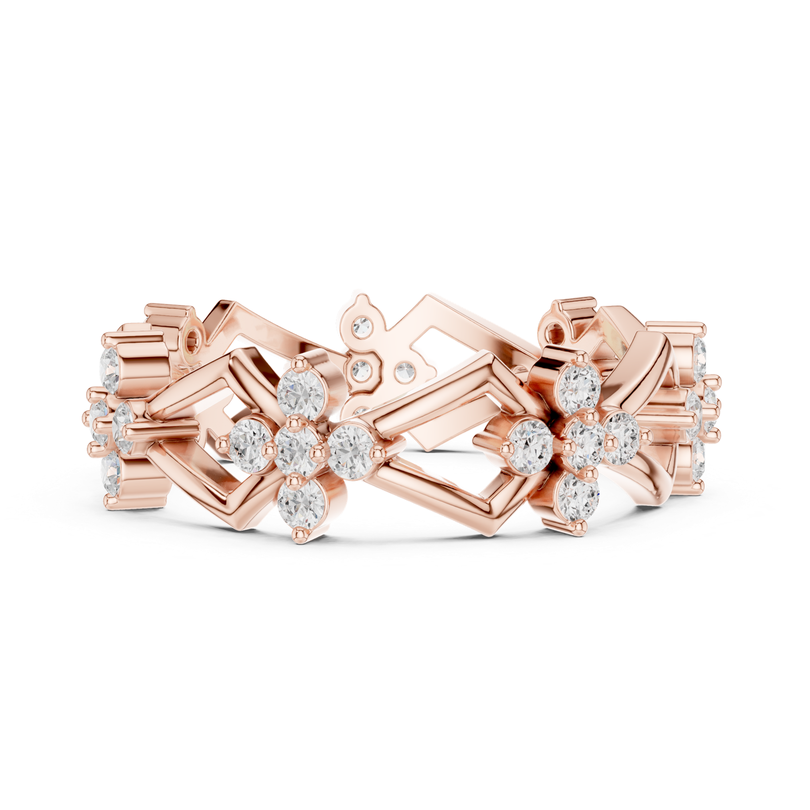 Gold Ring R32, Rose Gold, view 3
