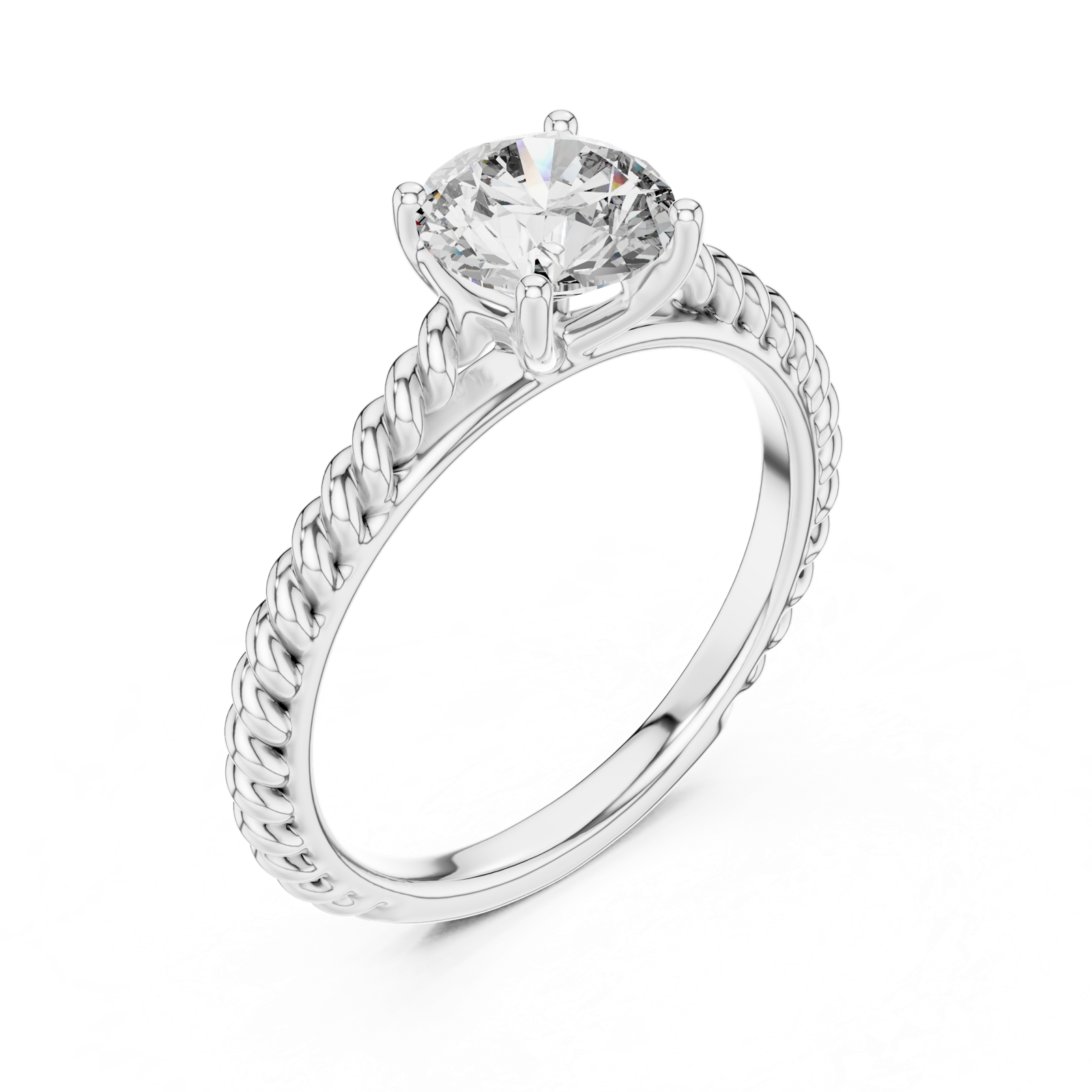 Gold Ring LR-0011, White Gold, view 2