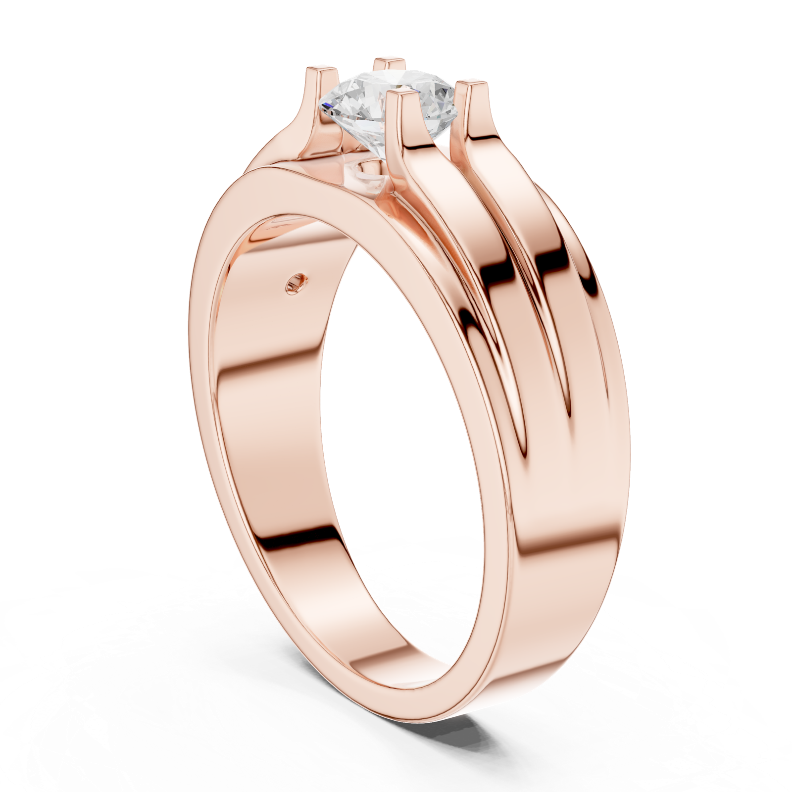 Gold Men's Ring GGR-0031, Rose Gold, view 1