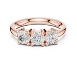 Gold Ring DDLR-610, Rose Gold, view 4