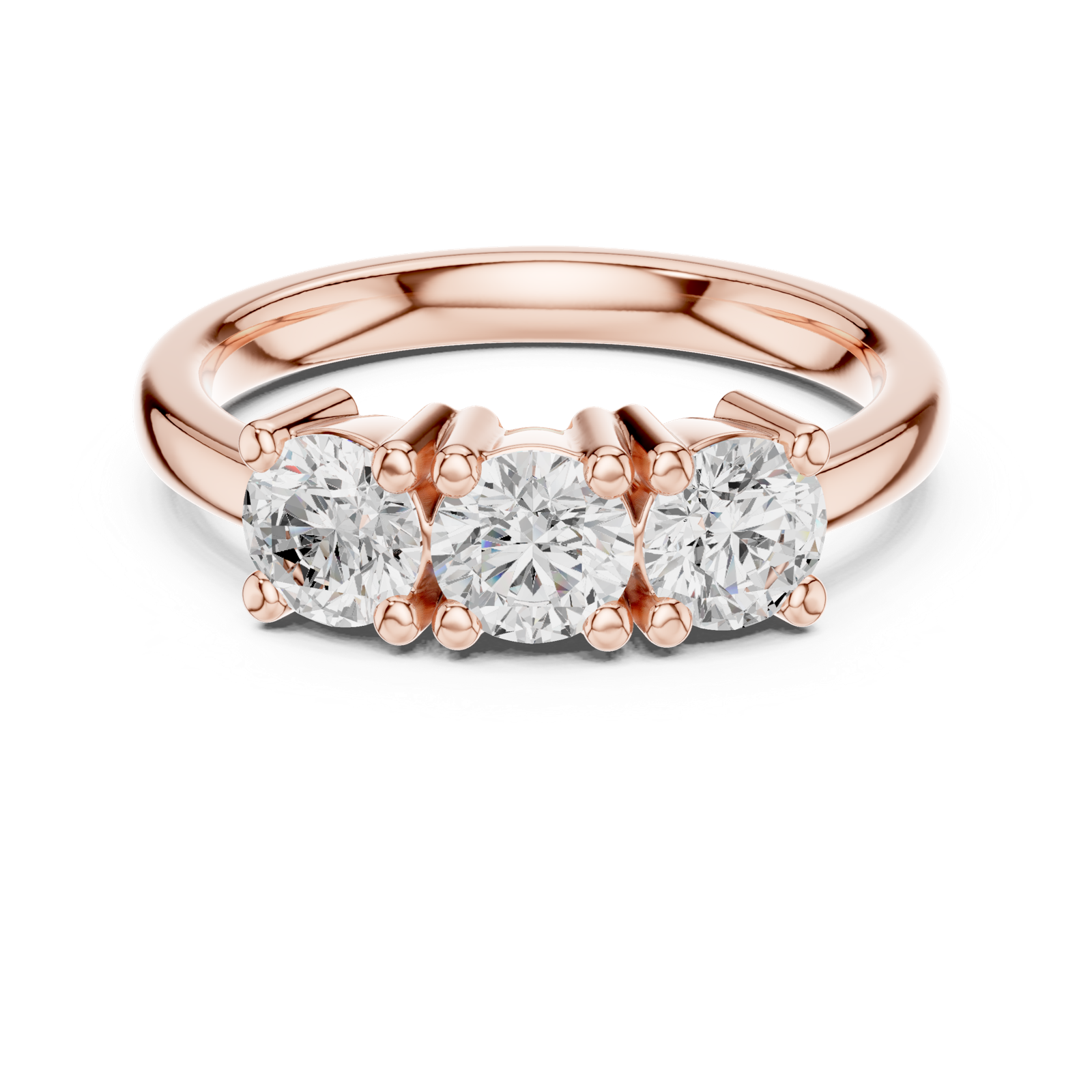 Gold Ring DDLR-610, Rose Gold, view 4
