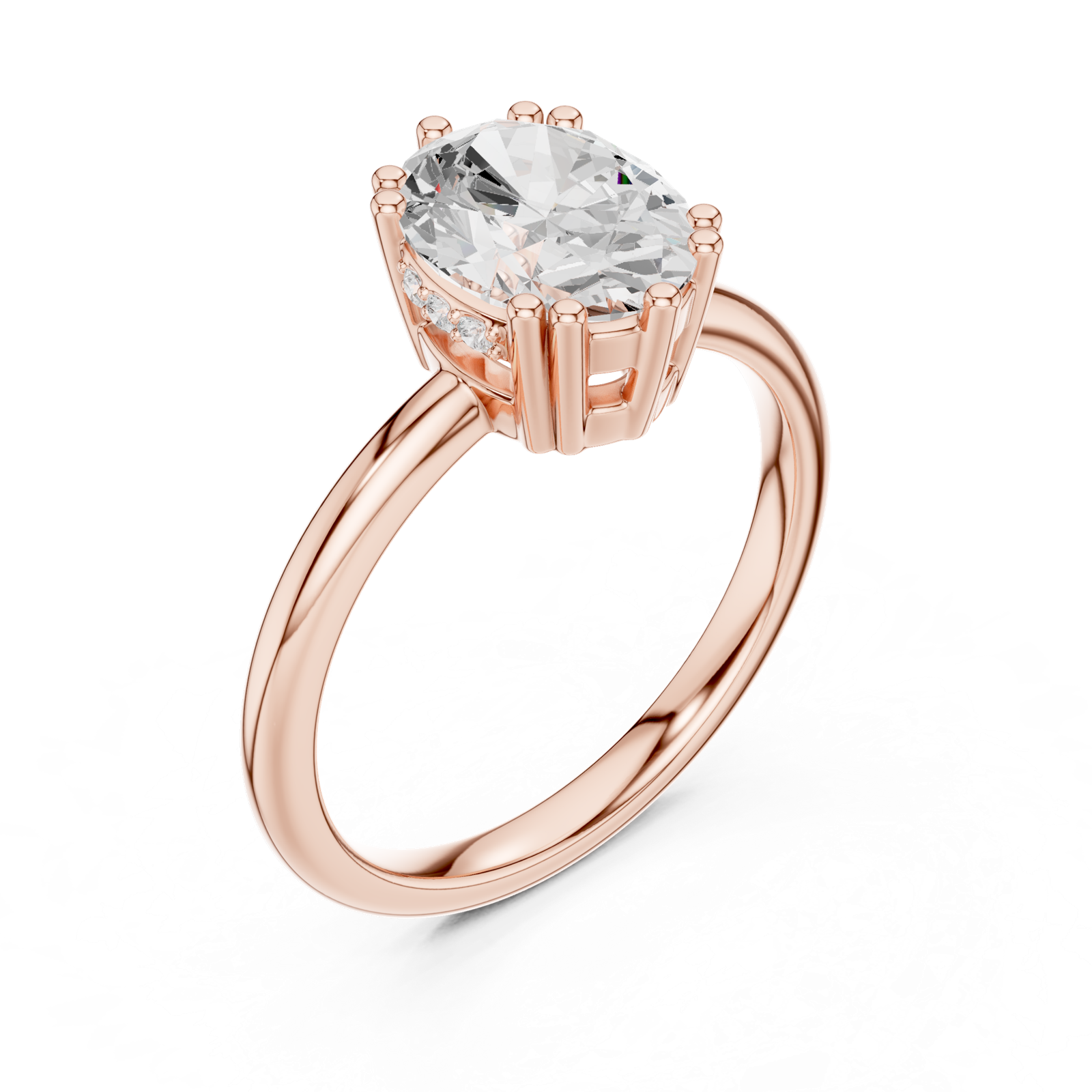 Gold Ring DDLR-927, Rose Gold, view 2