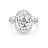 Gold Ring DDLR-401, White Gold, view 4