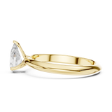 Gold Jewelry L36-6, Pear center stone, Yellow Gold, view 3