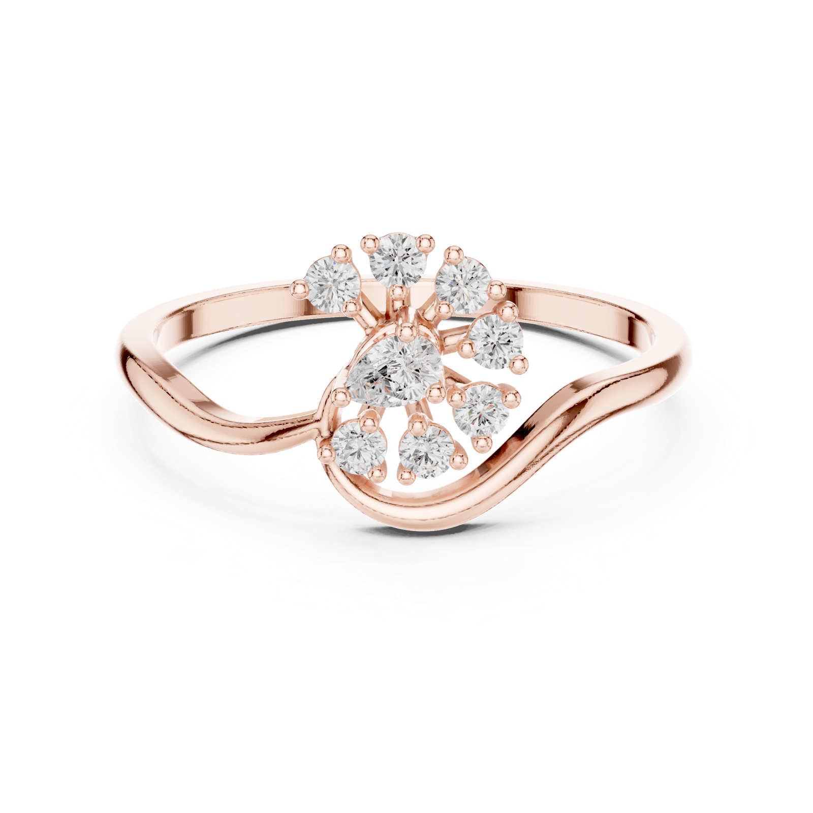 Gold Ring Ledis Ring, Rose Gold, view 4