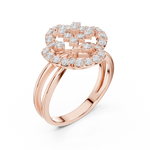 Gold Ring DDLR-459, Rose Gold, view 2
