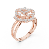 Gold Ring DDLR-459, Rose Gold, view 2