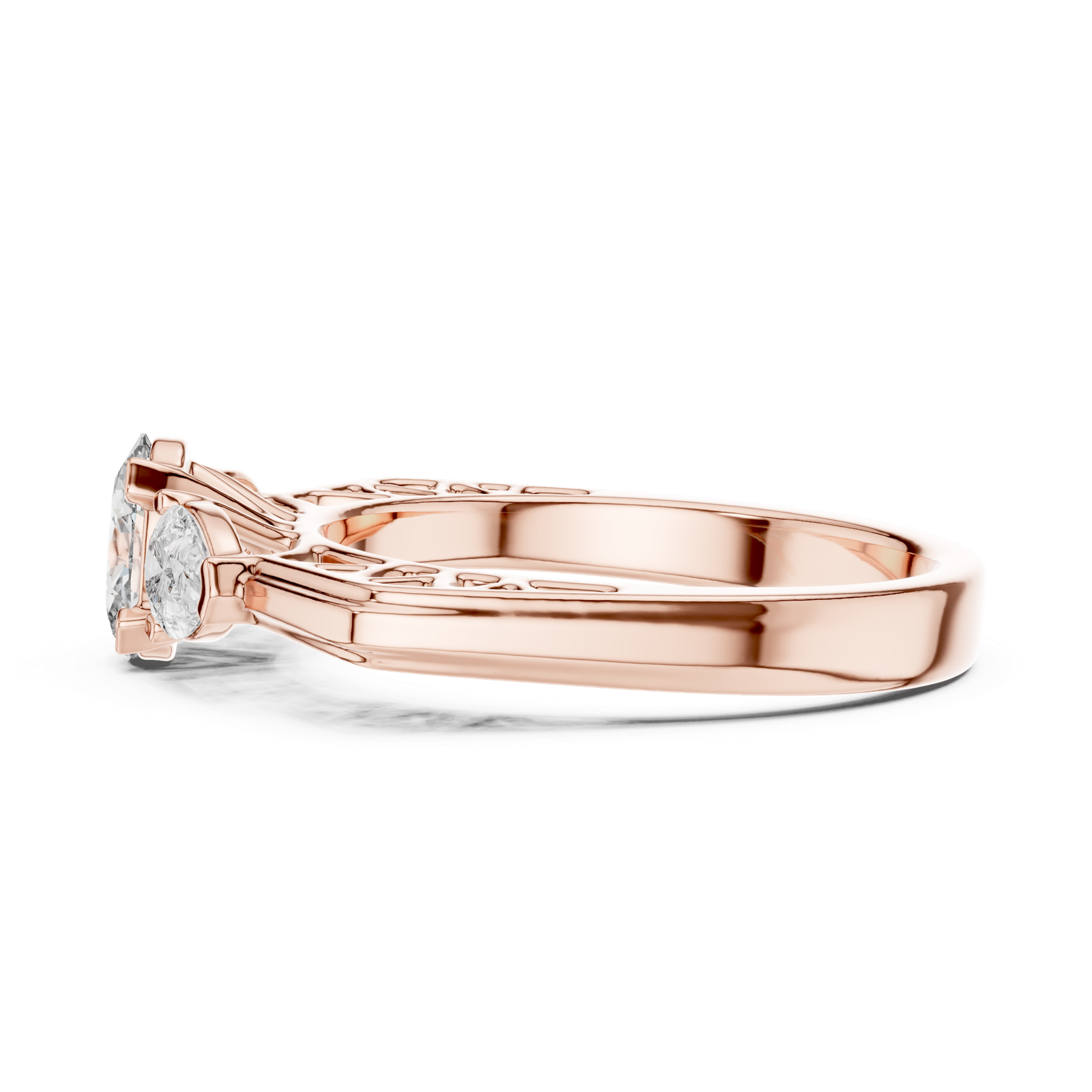 Gold Ring LR-0031, Rose Gold, view 3