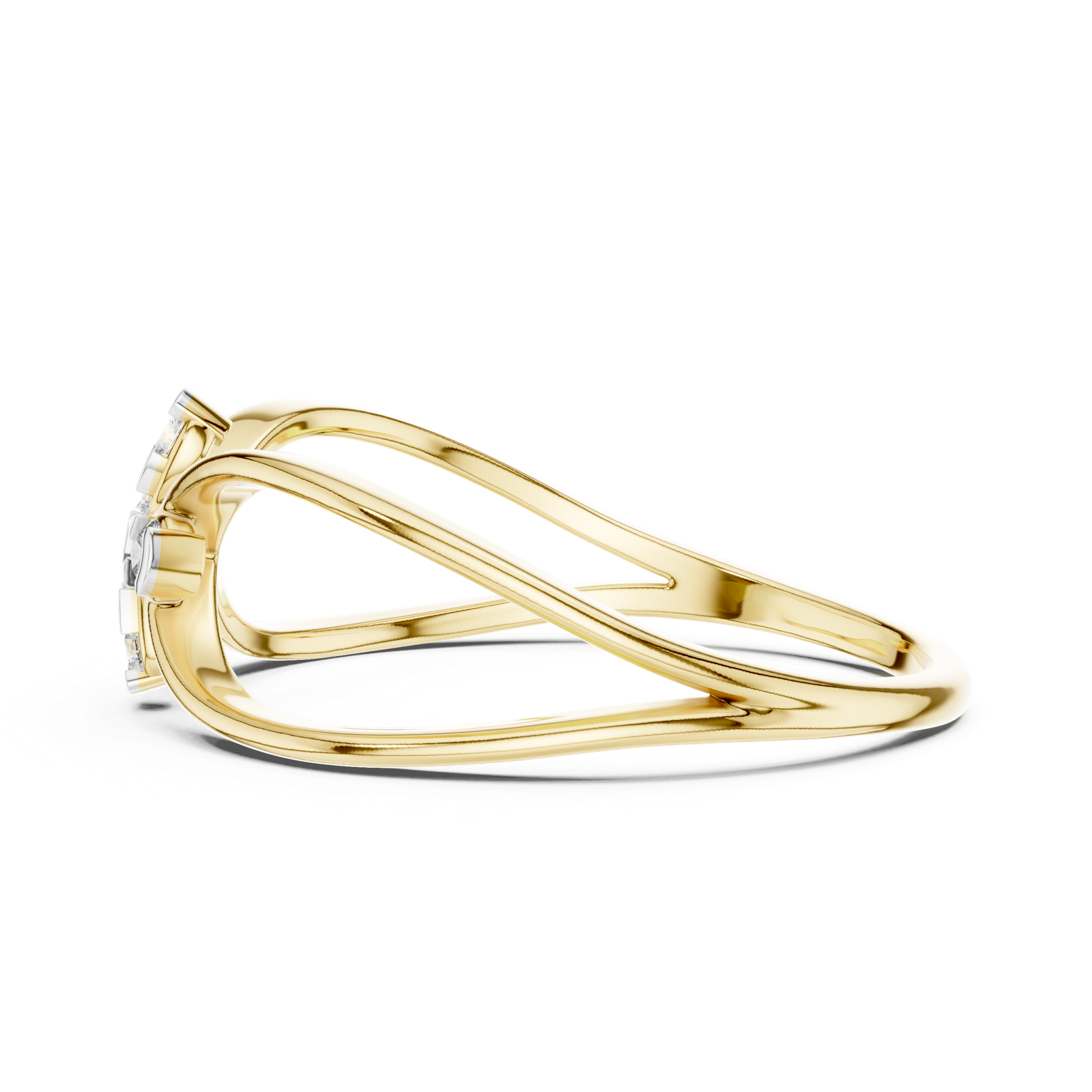 Gold Ring 12-10037@L, Yellow Gold, view 3