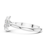Gold Jewelry L35-123, Princess center stone, White Gold, view 3
