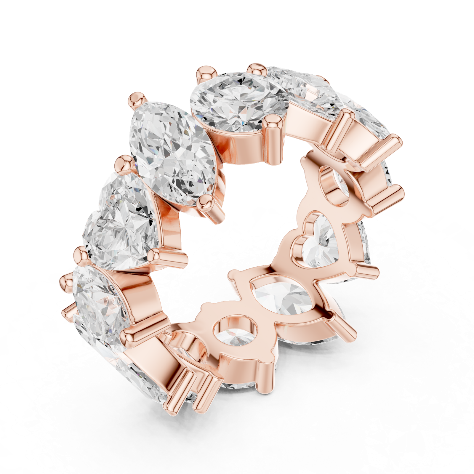Gold Ring DDLR-420, Rose Gold, view 2