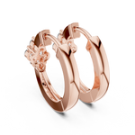 Gold Earrings L03-1, Rose Gold, view 3