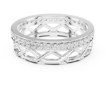 Gold Ring L22-R9, White Gold, view 4