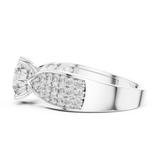 Gold Ring LR-0094, White Gold, view 3