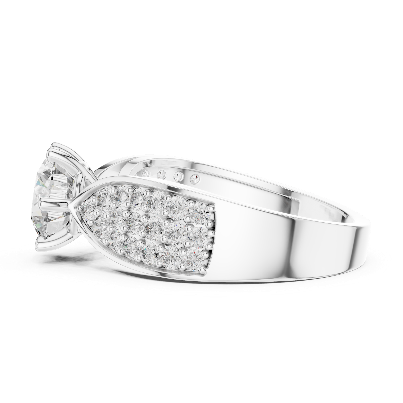 Gold Ring LR-0094, White Gold, view 3