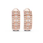 Gold Earrings L03-2, Rose Gold, view 4