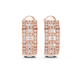 Gold Earrings L03-2, Rose Gold, view 4
