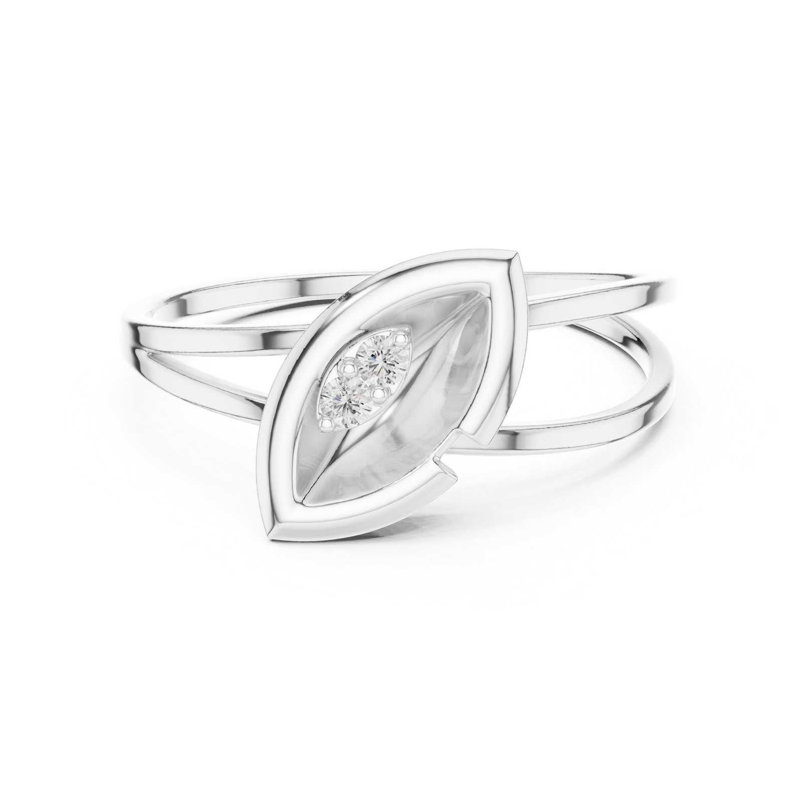 Gold Ring 1 (216), White Gold, view 4
