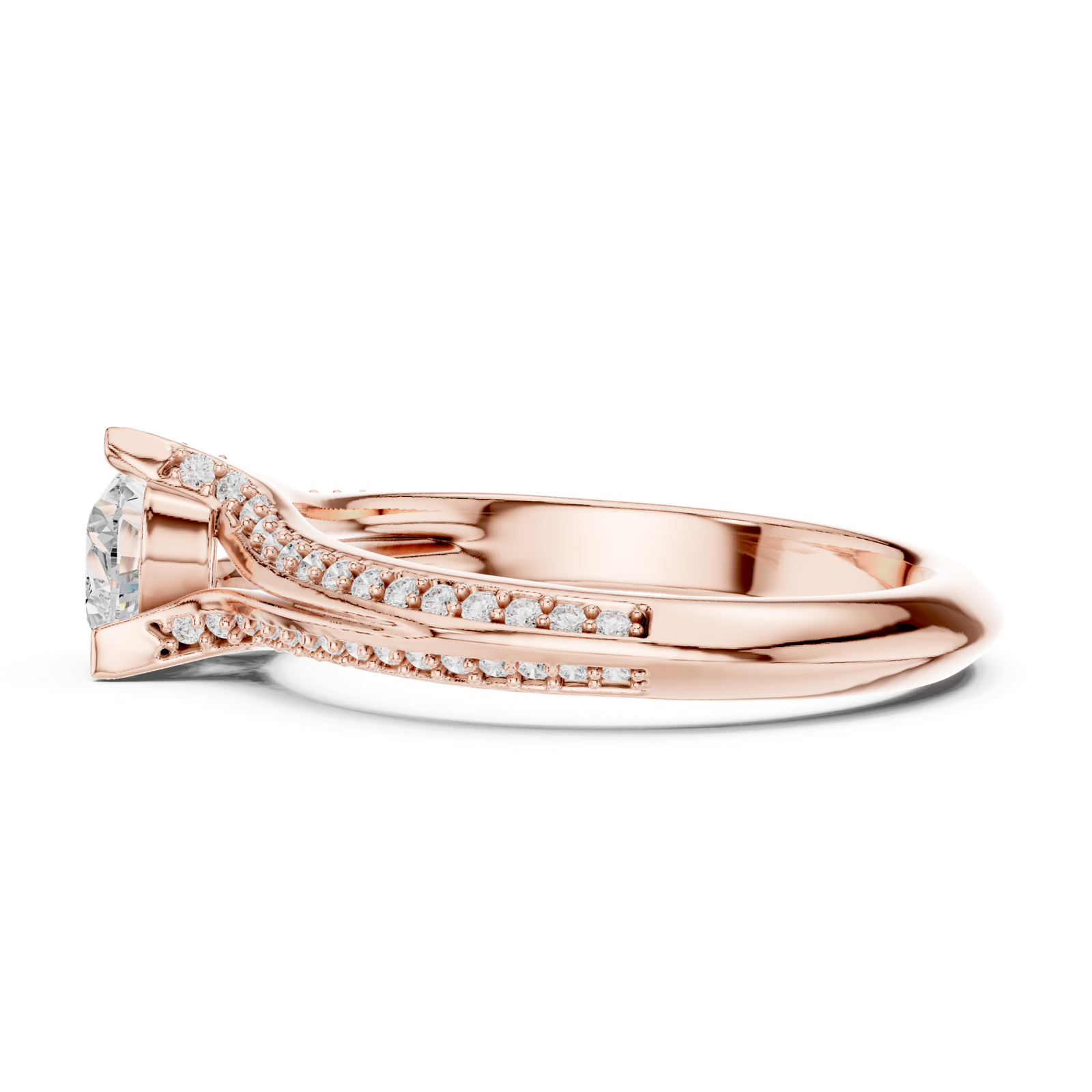 Gold Ring LR-0278, Rose Gold, view 3