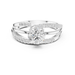 Gold Ring DDLR-356, White Gold, view 4