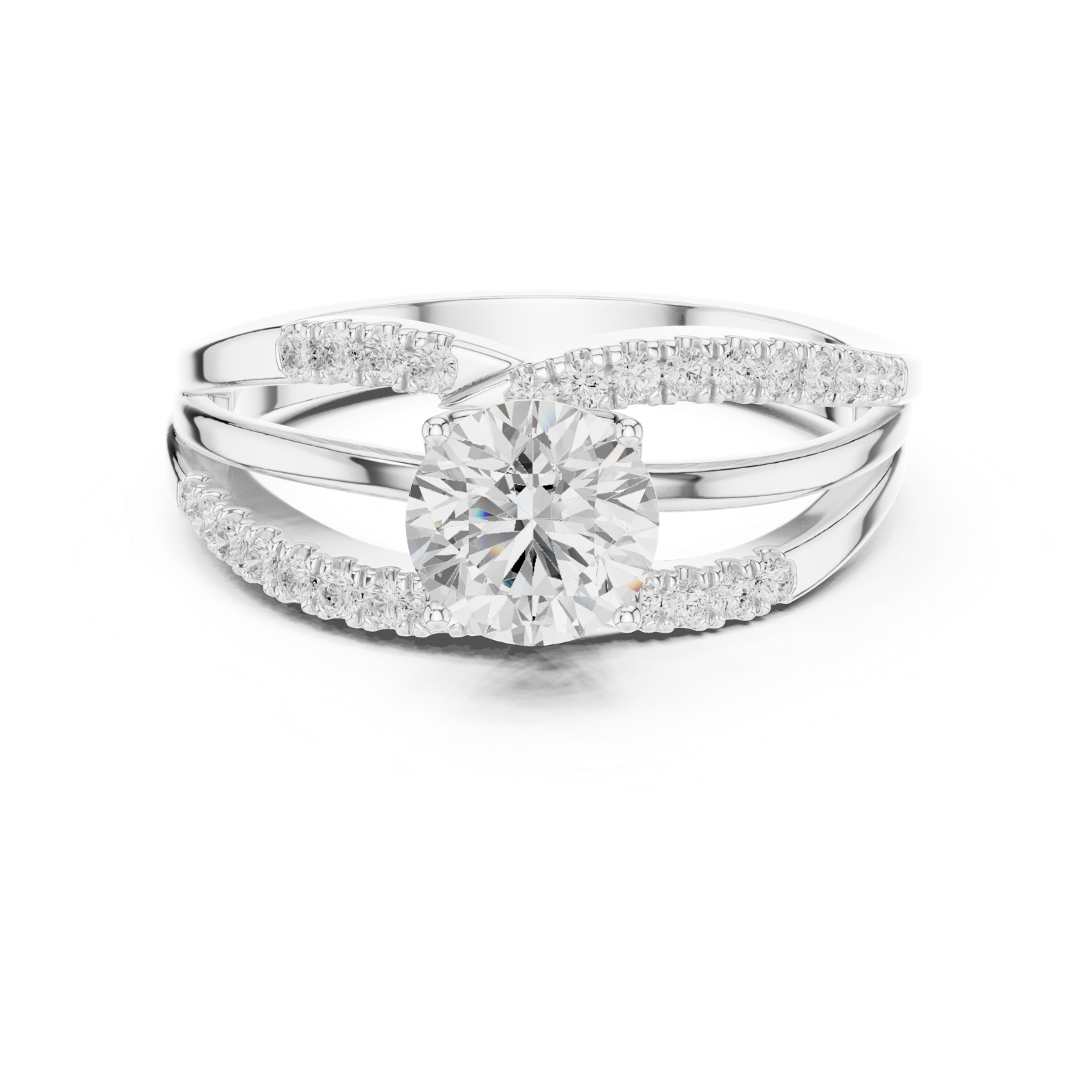 Gold Ring DDLR-356, White Gold, view 4