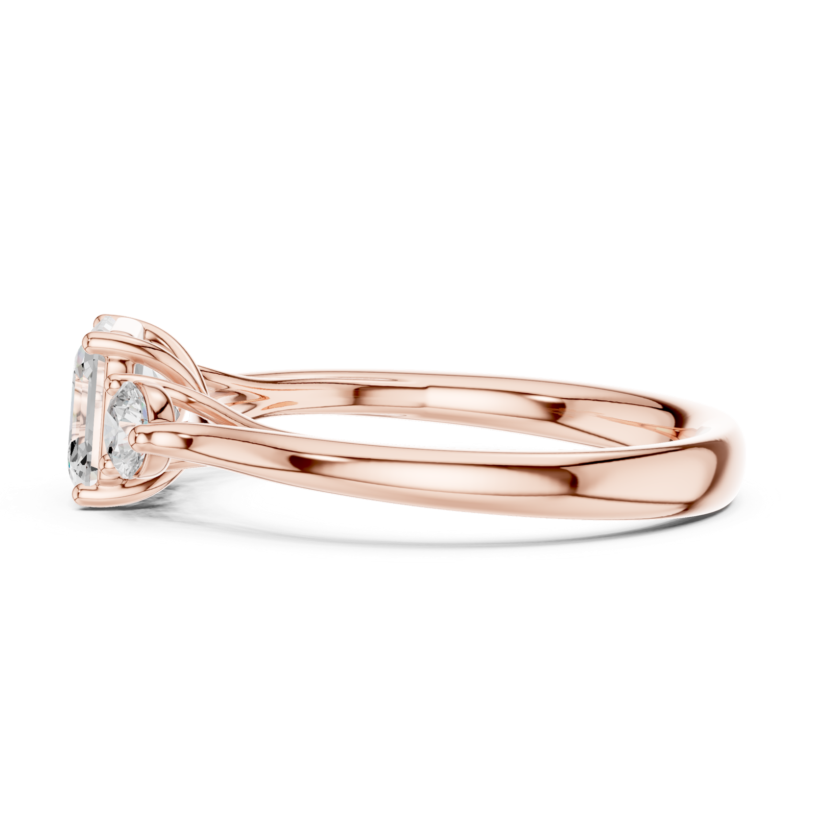 Gold Ring DDLR-724, Rose Gold, view 3