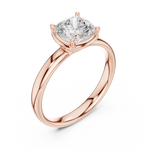 Gold Jewelry, Cushion center stone, Rose Gold, view 2