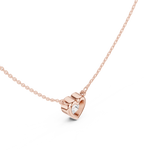 Gold Jewelry, Heart center stone, Rose Gold, view 2