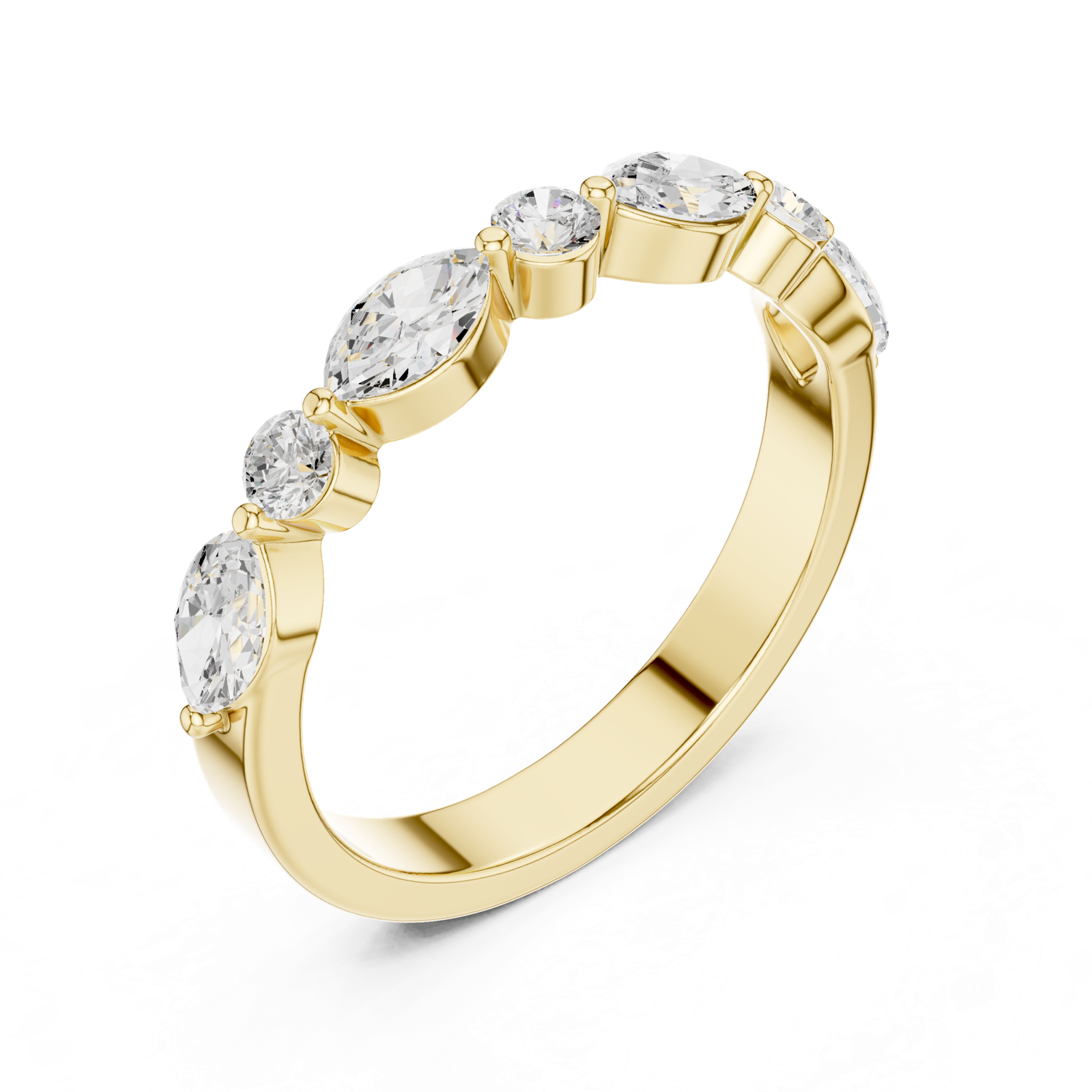 Gold Ring DDLR-384, Yellow Gold, view 2