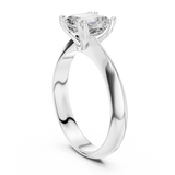 Gold Jewelry L36-8, Asscher center stone, White Gold, view 1
