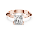 Gold Jewelry L36-8, Princess center stone, Rose Gold, view 4