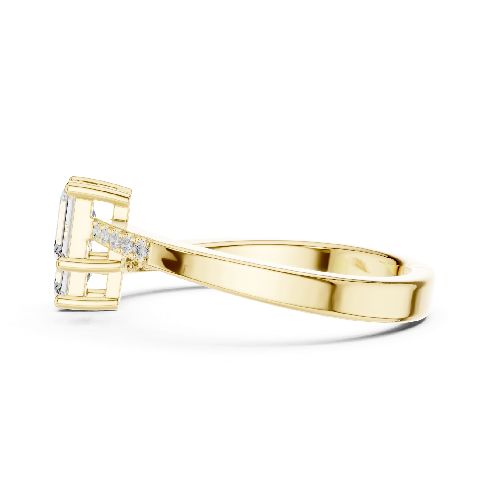 Gold Ring DDLR-481, Yellow Gold, view 3