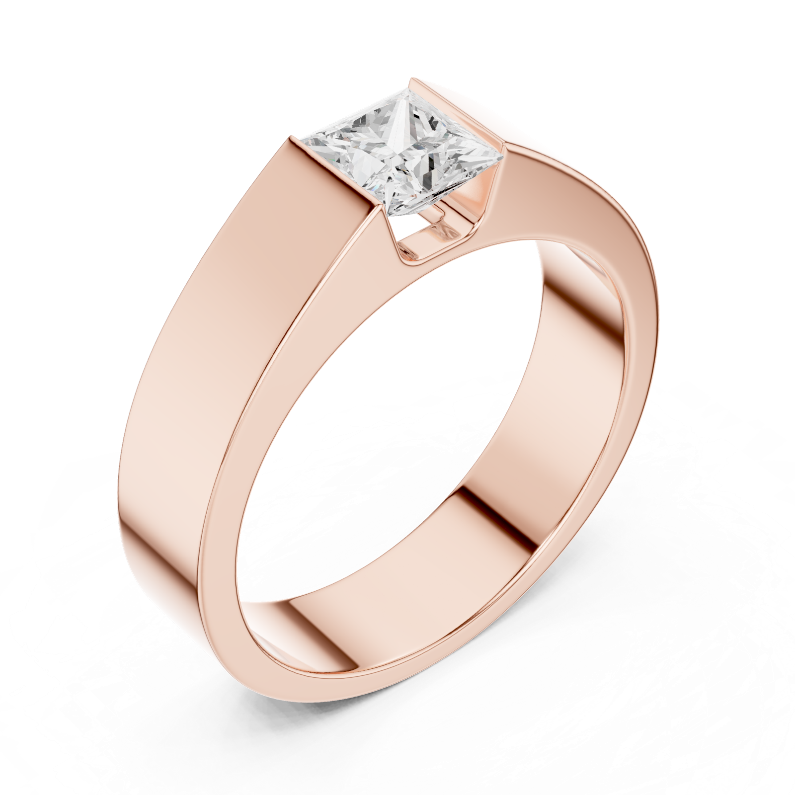 Gold Men's Ring GGR-0013, Rose Gold, view 2