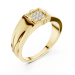 Gold Ring DR-6264, Yellow Gold, view 2