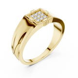 Gold Ring DR-6264, Yellow Gold, view 2