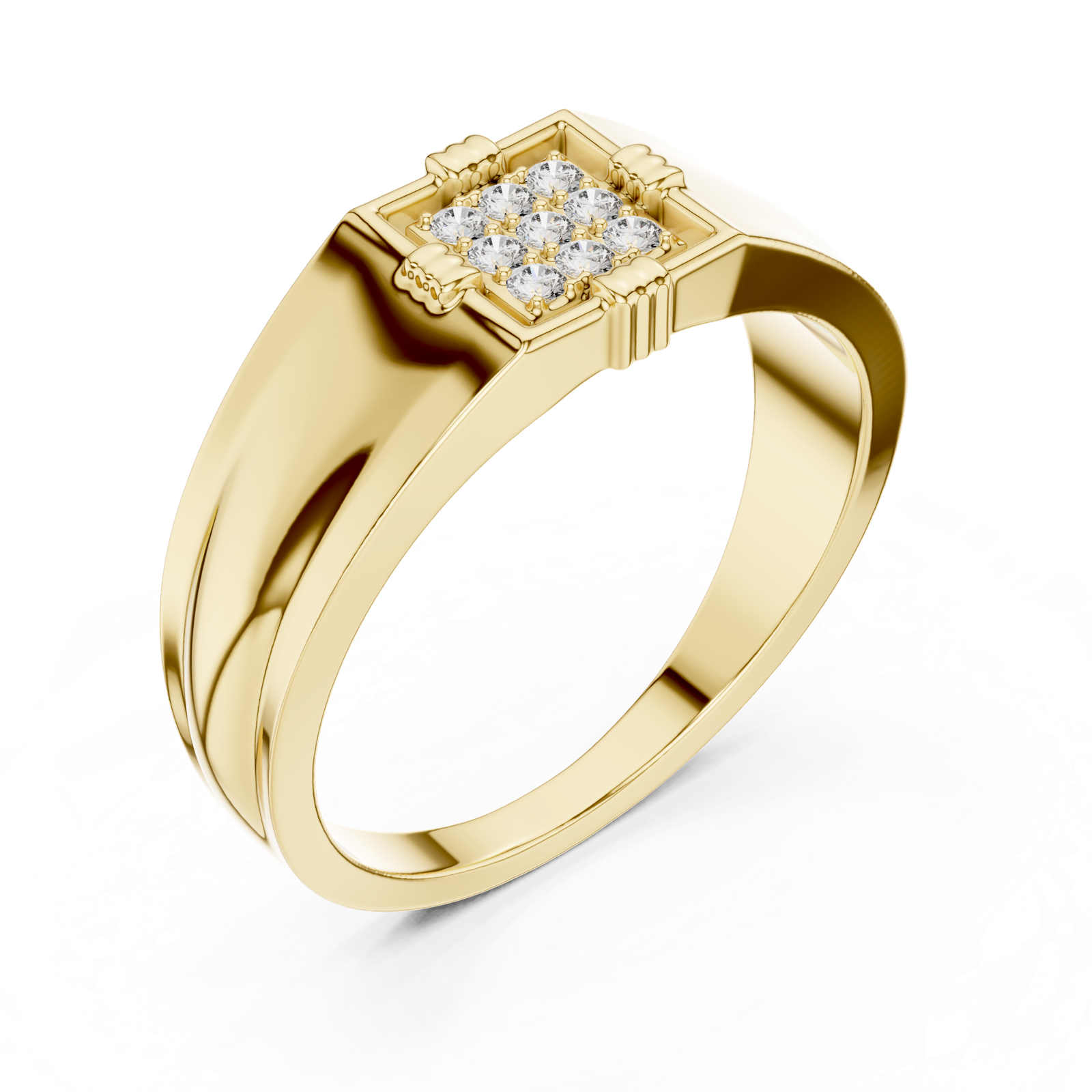 Gold Ring DR-6264, Yellow Gold, view 2