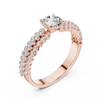 Gold Ring DDLR-005, Rose Gold, view 2
