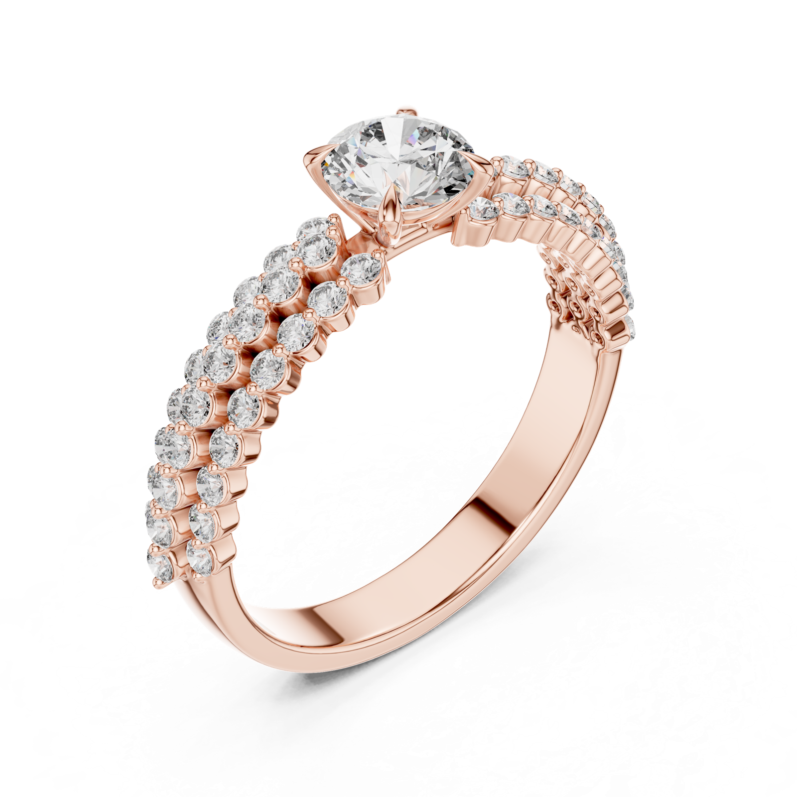 Gold Ring DDLR-005, Rose Gold, view 2